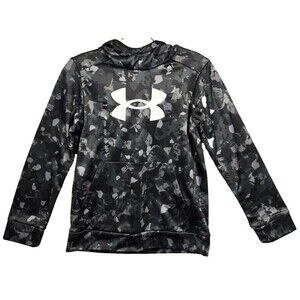 NWT Under Armour YXL Youth ExtraLarge Loose Fit Hoodie Black Gray Camouflage
